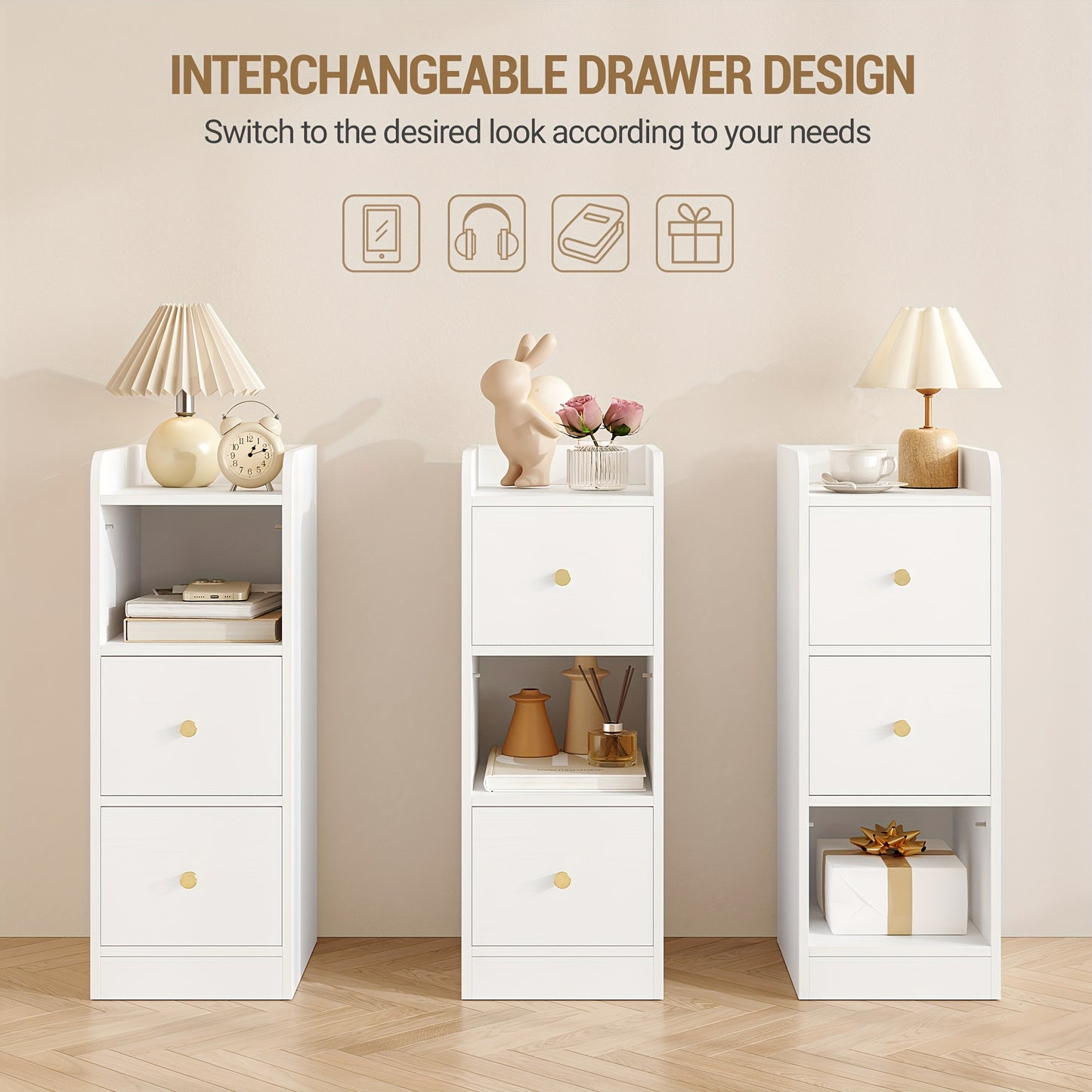 Table de chevet, Blanc pour pièce de vie – vue détaillée 5