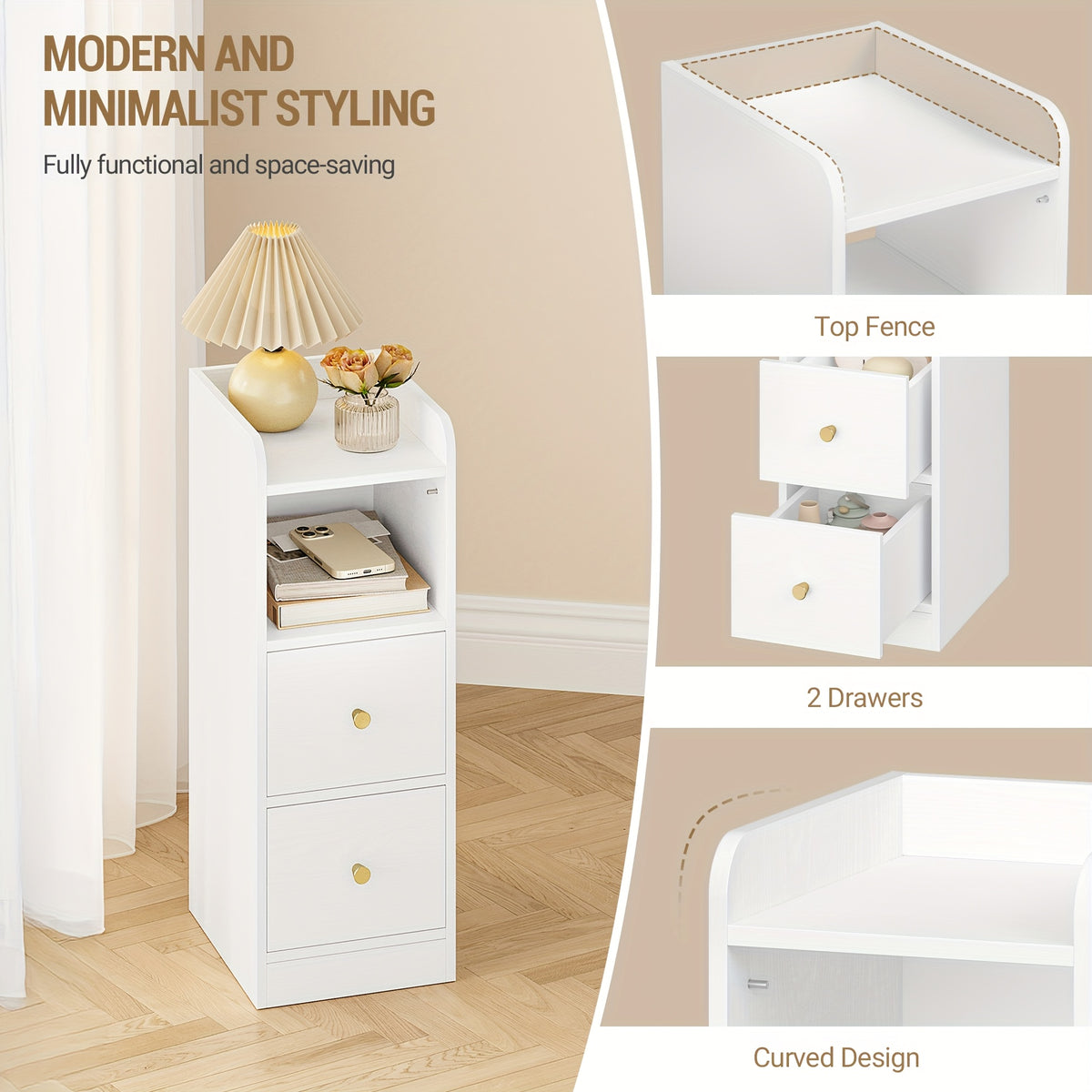 Table de chevet, Blanc pour pièce de vie – vue détaillée 7