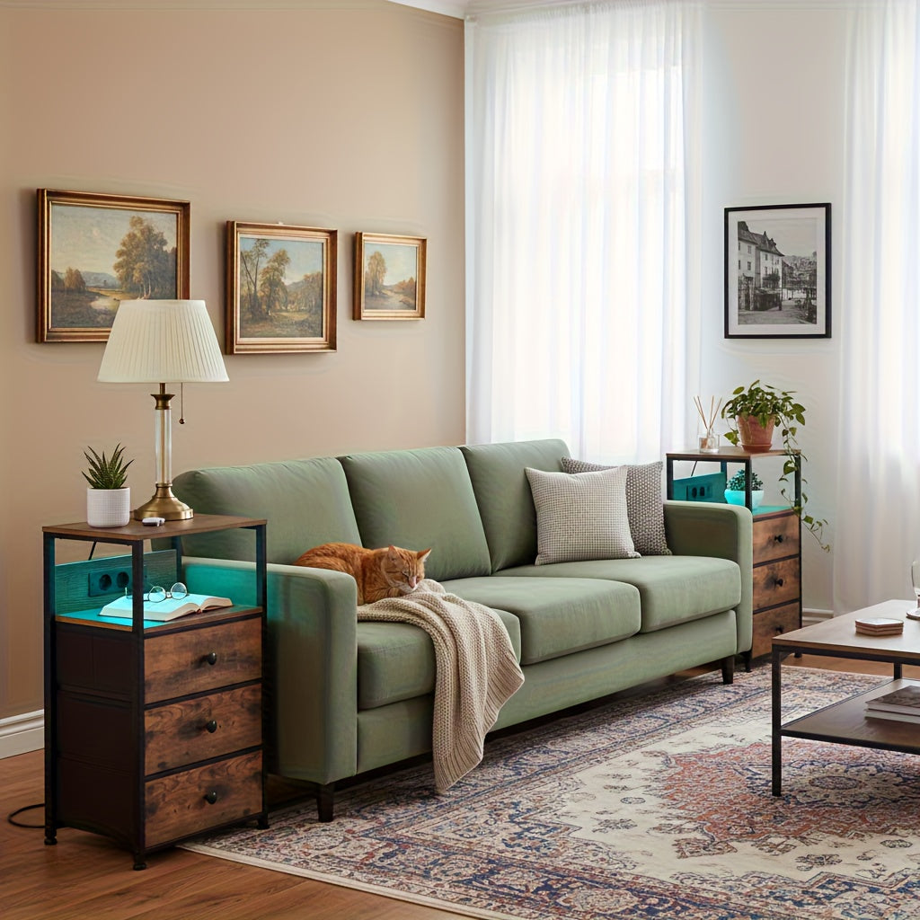 Table de chevet, Gris clair pour pièce de vie – vue détaillée 3