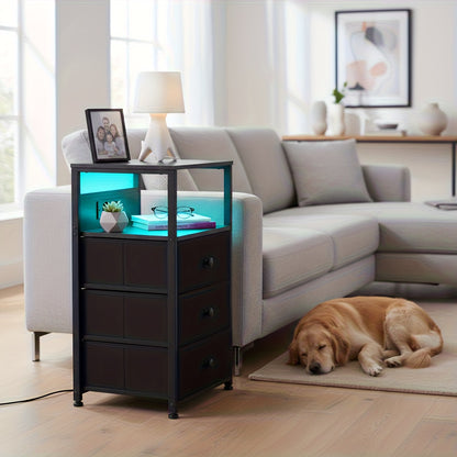 Table de chevet, Gris clair pour pièce de vie – vue détaillée 4