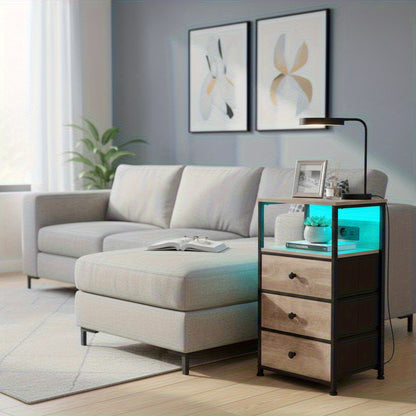 Table de chevet, Gris clair pour pièce de vie – vue détaillée 7
