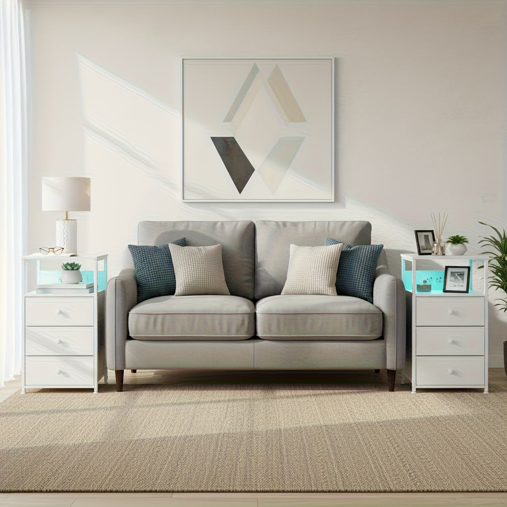 Table de chevet, Gris clair pour pièce de vie – vue détaillée 9