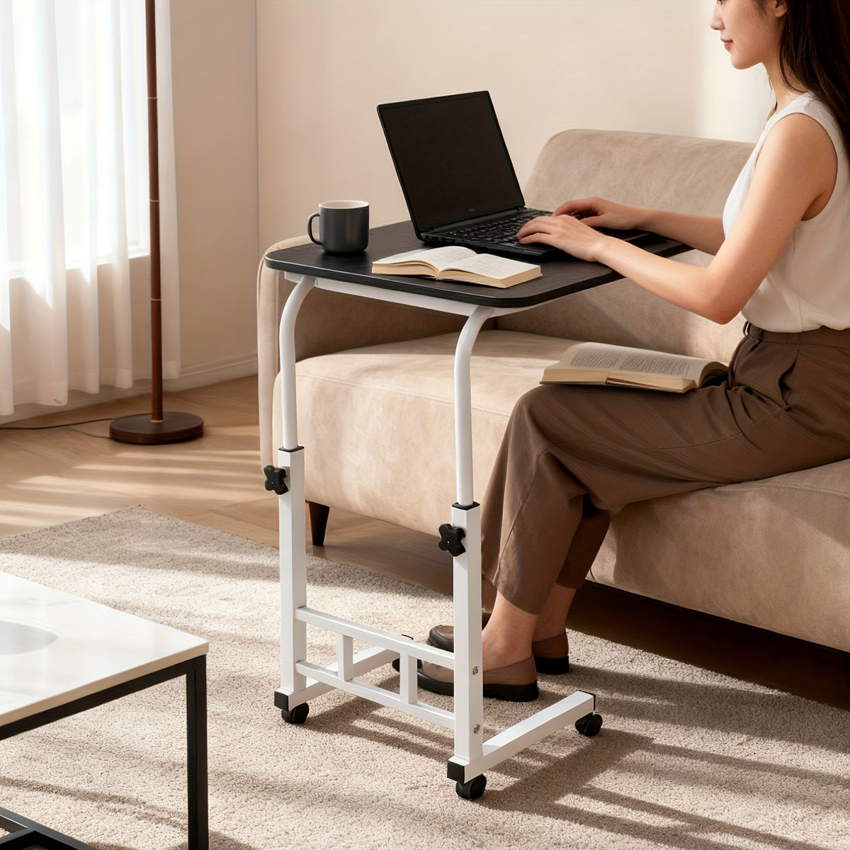 Table de chevet, Noir pour usage quotidien et pièce de vie – vue principale