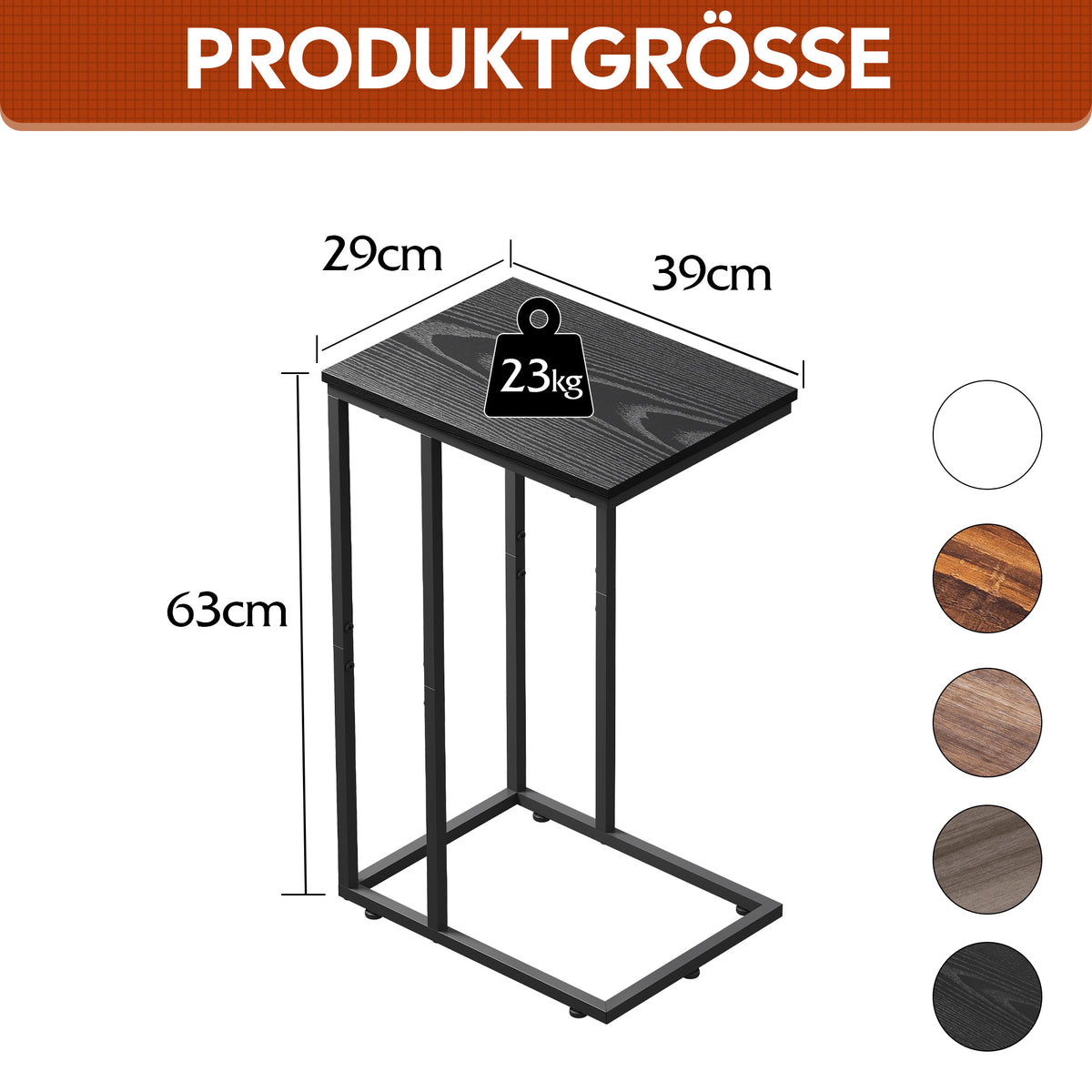 Table de chevet, tables d'appoint avec cadre en métal pour usage quotidien – vue détaillée 8
