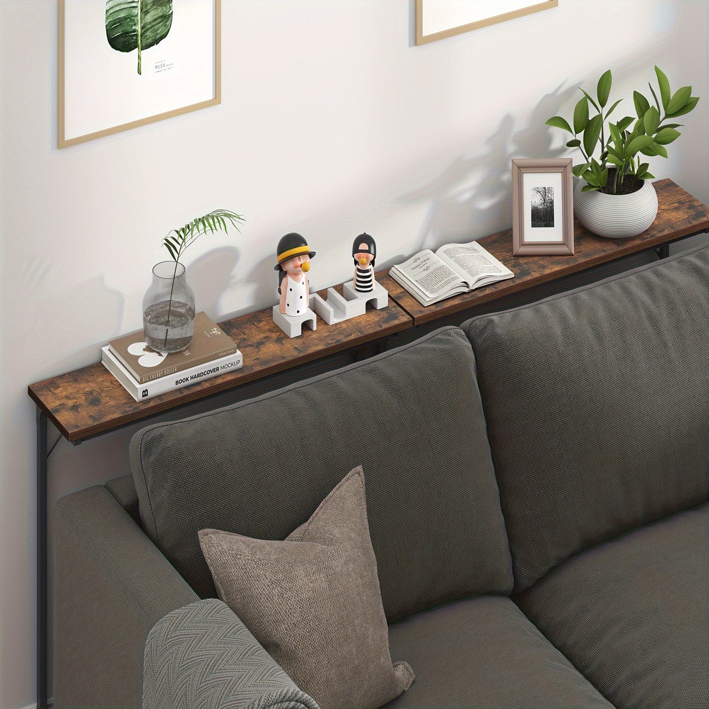 Table de Console, Brun rouille pour salon et maison – vue détaillée 2