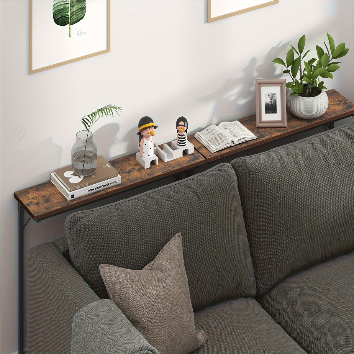 Table de Console, Brun rouille pour salon et maison – vue détaillée 2