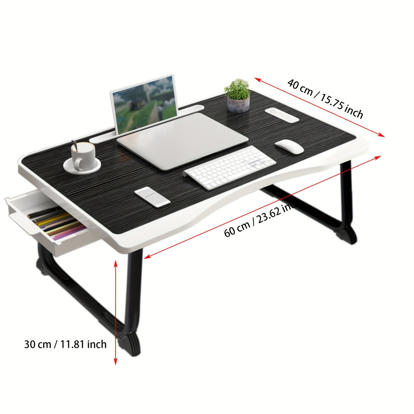Table de lit pour ordinateur, Noir pour lit et canapé – vue détaillée 3