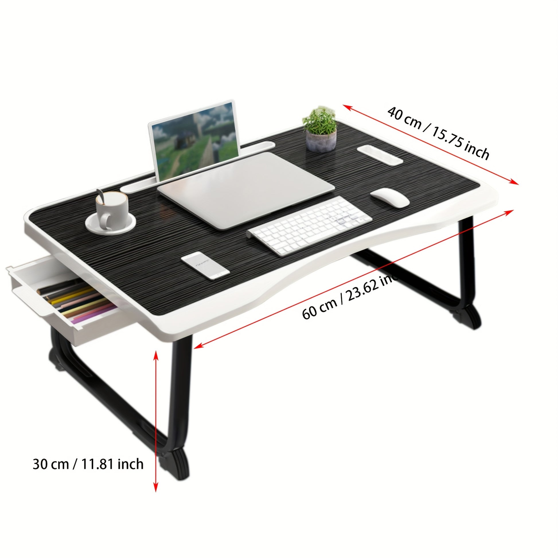 Table de lit pour ordinateur, Noir pour lit et canapé – vue détaillée 3