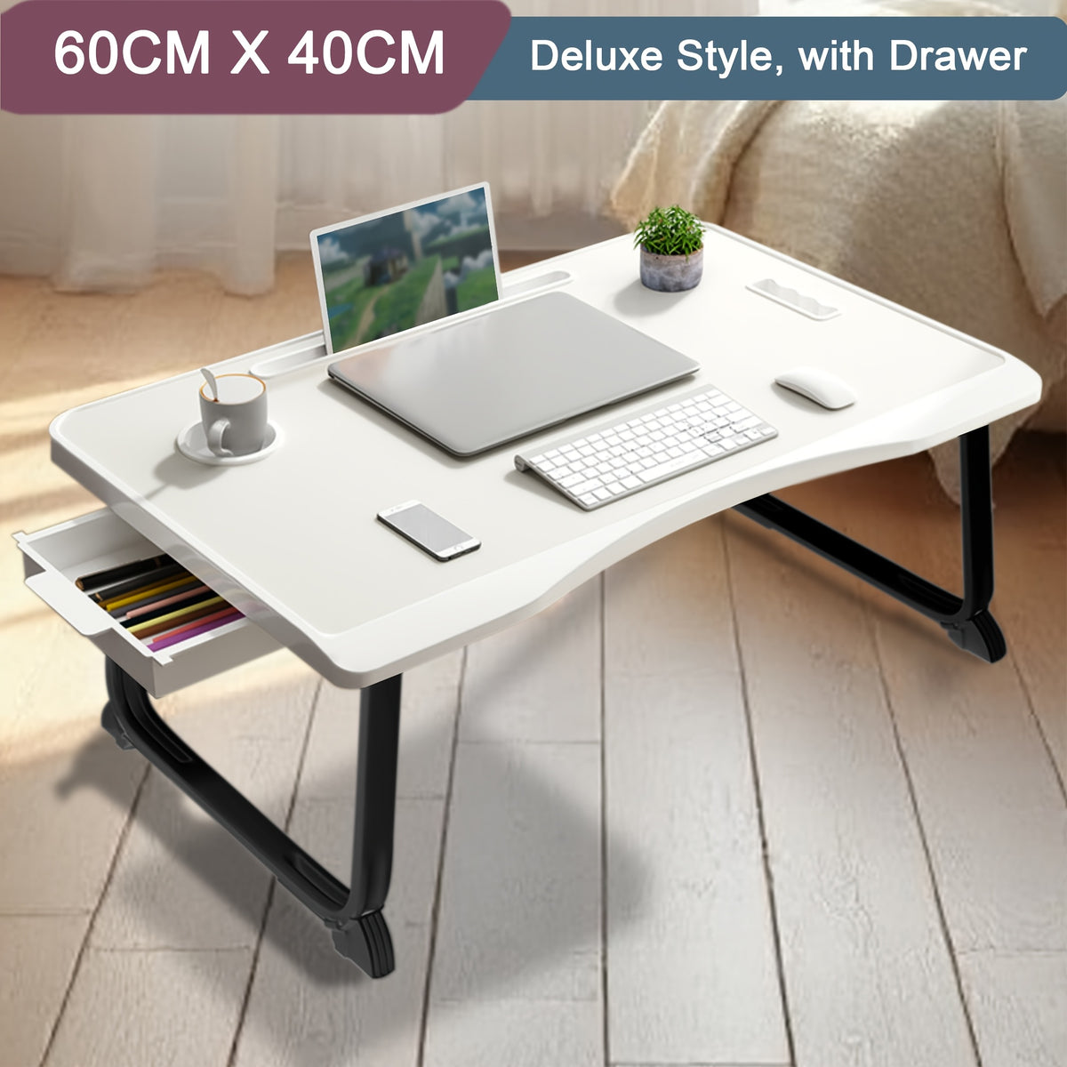 Table de lit pour ordinateur, Noir pour lit et canapé – vue détaillée 5