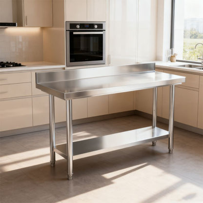Table de travail en inox, acier inoxydable pour cuisine – vue détaillée 7