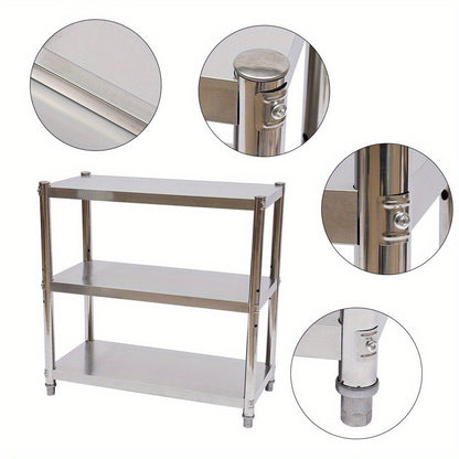 Table de travail en inox, Argenté pour coin repas et cuisine – vue détaillée 4