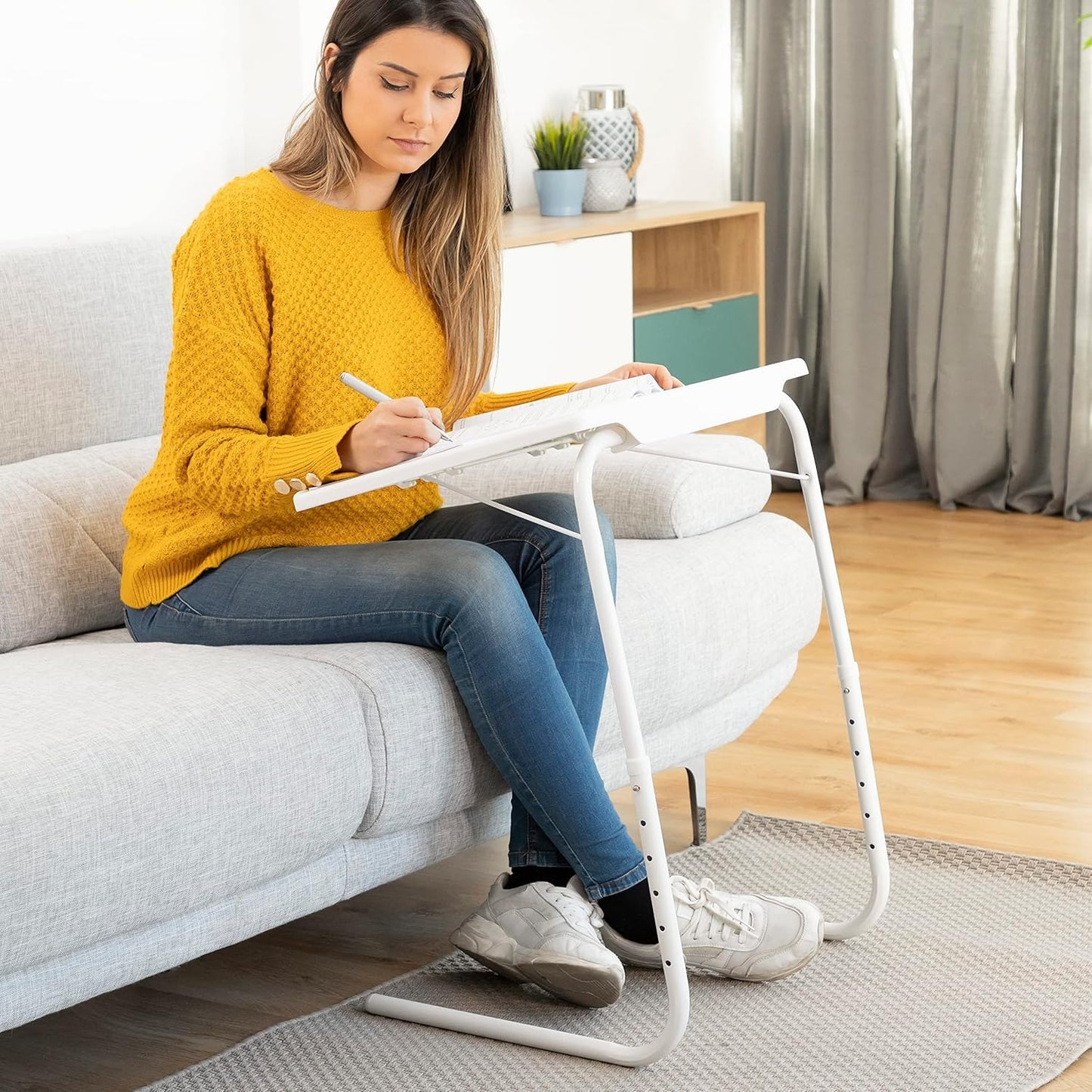 Table pliante, Blanc pour usage quotidien et pièce de vie – vue détaillée 6