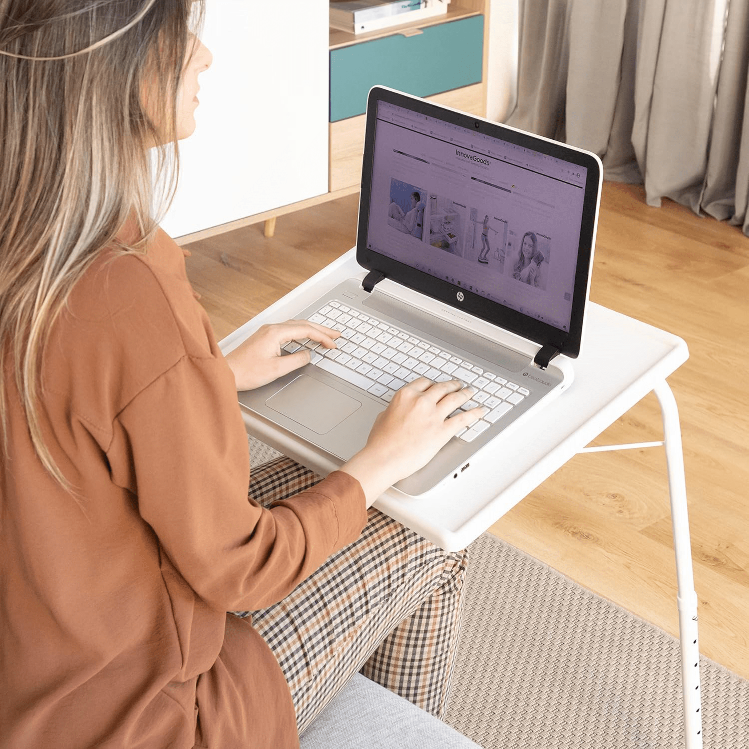 Table pliante, Blanc pour usage quotidien et pièce de vie – vue détaillée 7