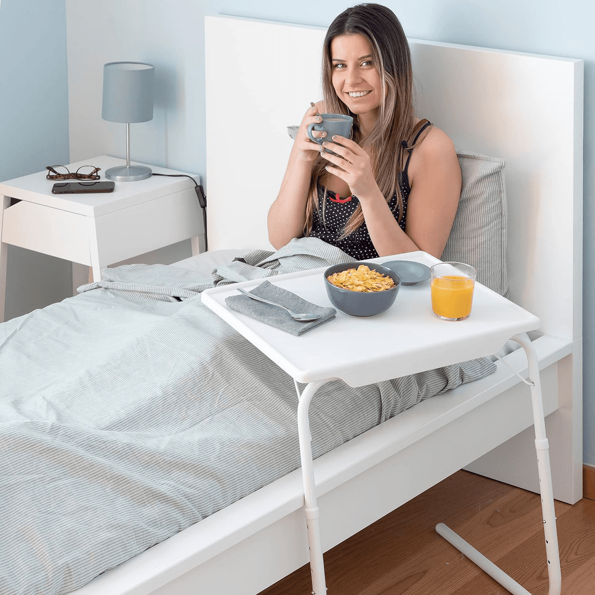 Table pliante, Blanc pour usage quotidien et pièce de vie – vue détaillée 11