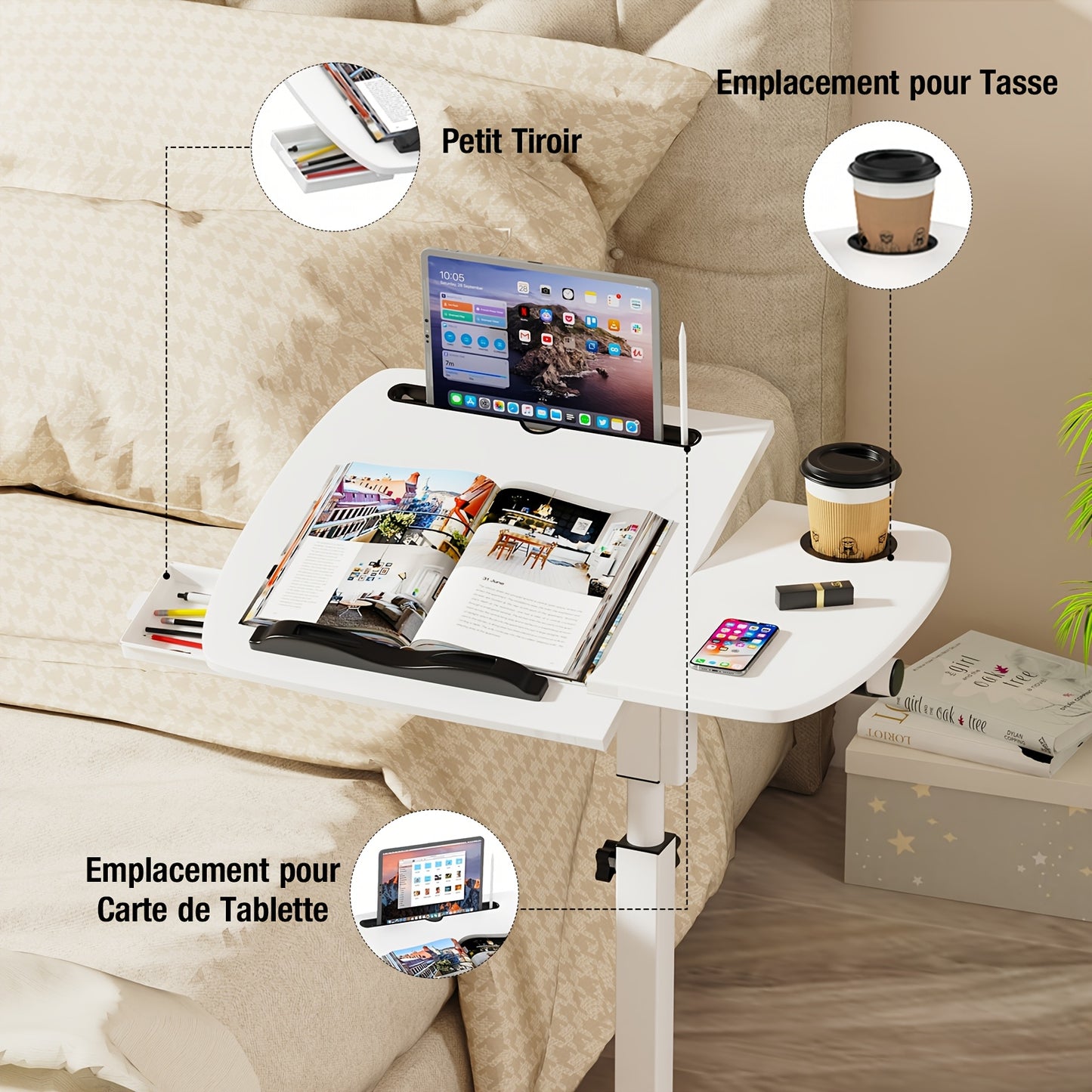 Table pliante, bois pour pièce de vie et usage quotidien – vue détaillée 8