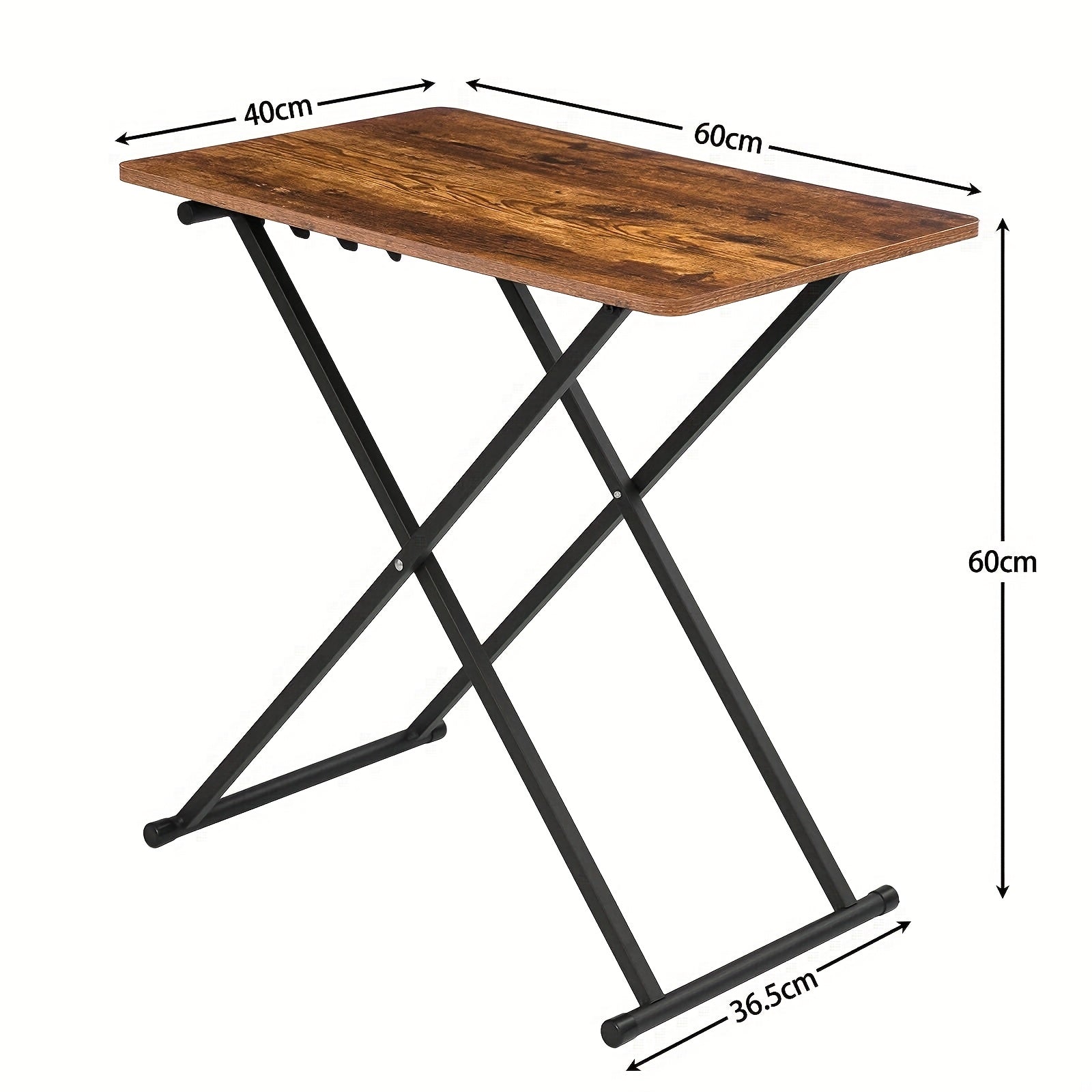 Table pliante, Marron noir pour pièce de vie – vue détaillée 2