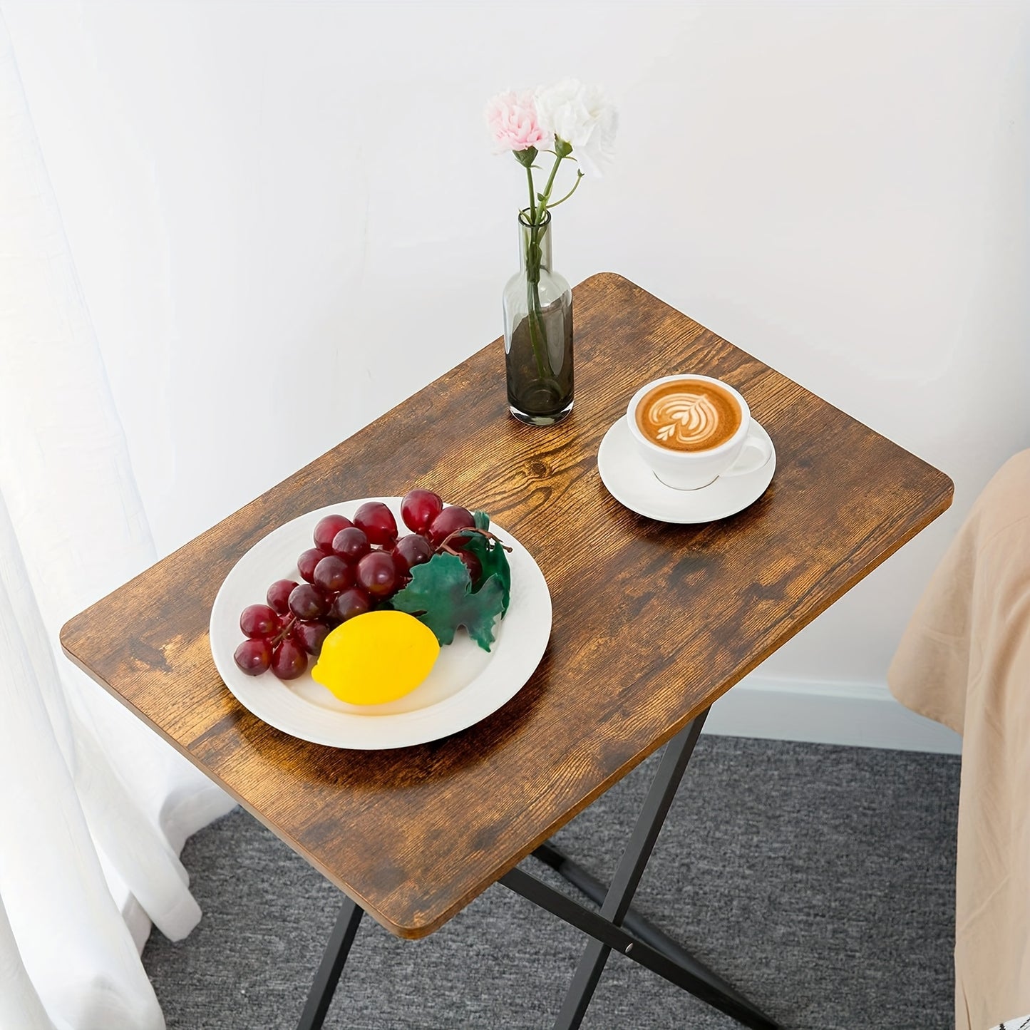 Table pliante, Marron noir pour pièce de vie – vue détaillée 6
