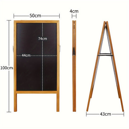 Tableau Noir Pliable en Bois, Brun pour Être Posé au Sol et jardin – vue détaillée 5