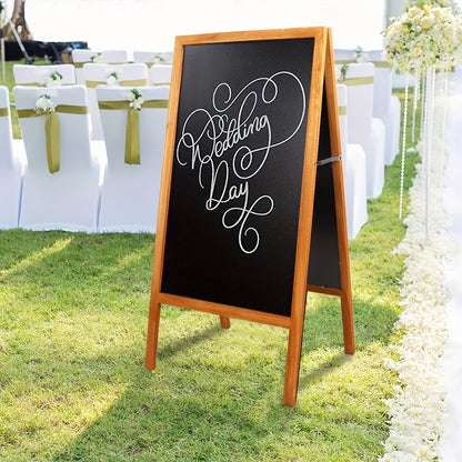 Tableau Noir Pliable en Bois, Brun pour Être Posé au Sol et jardin – vue détaillée 10
