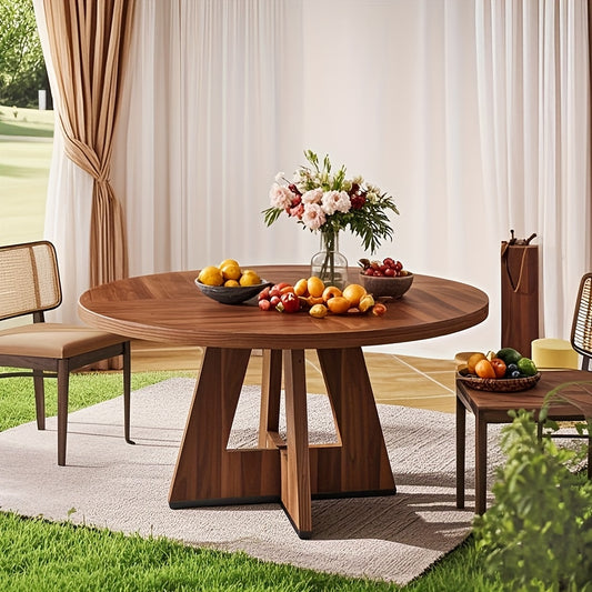 Tables à manger, bois pour 4-6 Personnes avec Socle Robuste et les Repas Familiaux – vue principale
