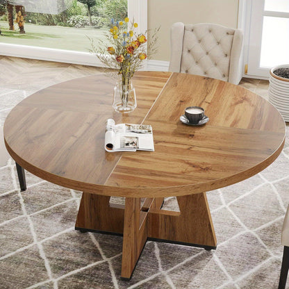 Tables à manger, bois pour 4-6 Personnes avec Socle Robuste et les Repas Familiaux – vue détaillée 10