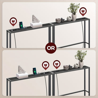 tables consoles étroites, Blanc pour salon et maison – vue détaillée 5