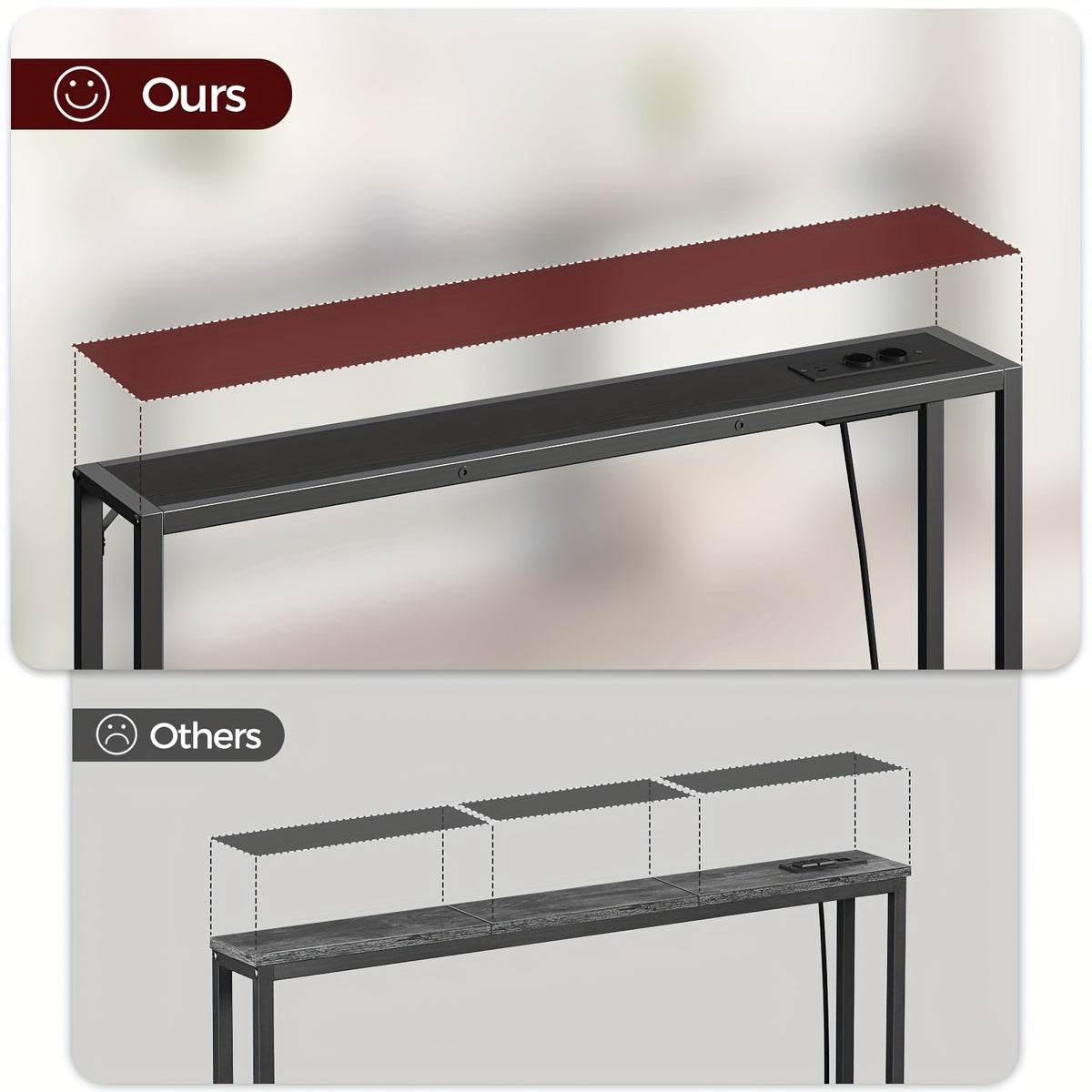 tables consoles étroites, Blanc pour salon et maison – vue détaillée 7