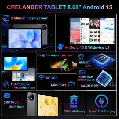 Tablette Android, 8,68 pouces pour quotidien et maison – vue détaillée 4