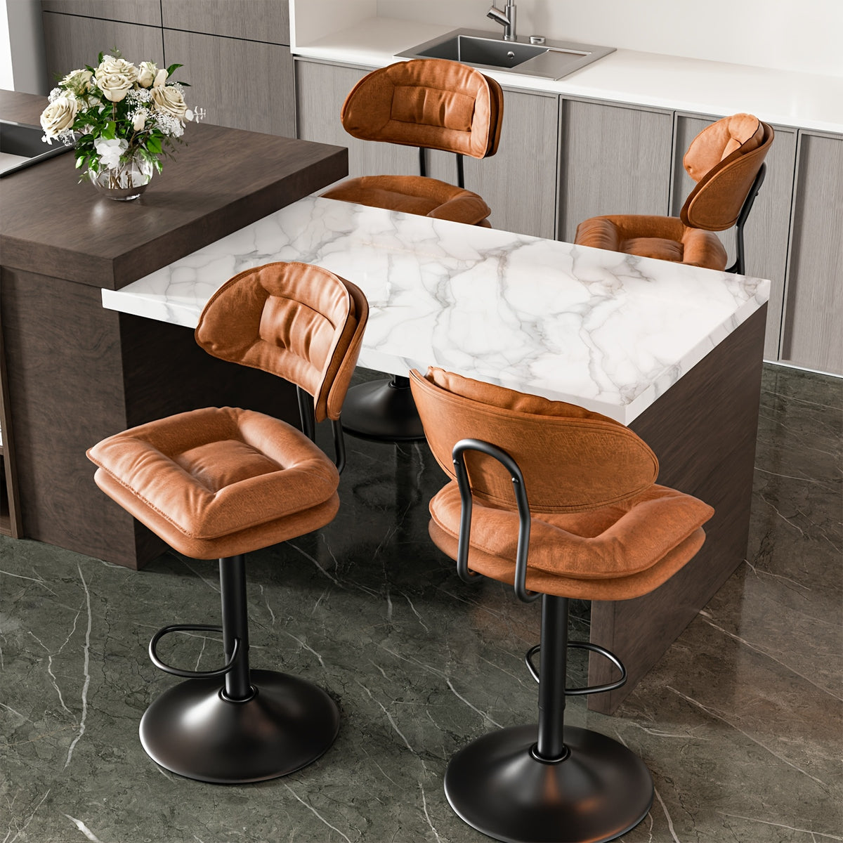 Tabouret de bar, Beige pour pièce de vie – vue détaillée 14