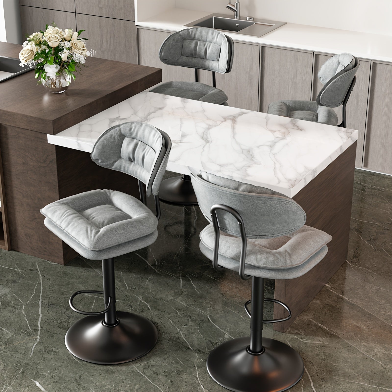 Tabouret de bar, Beige pour pièce de vie – vue détaillée 17