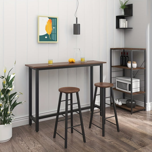 Tabouret de bar, Couleur Du Grain De Bois Rétro pour pièce de vie – vue principale