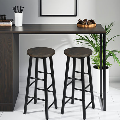 Tabouret de bar, Couleur Du Grain De Bois Rétro pour pièce de vie – vue détaillée 2