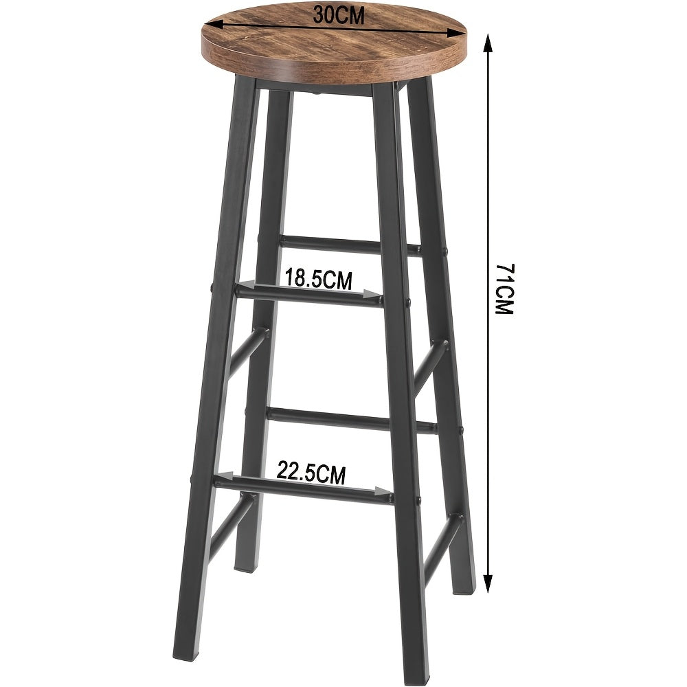 Tabouret de bar, Couleur Du Grain De Bois Rétro pour pièce de vie – vue détaillée 3