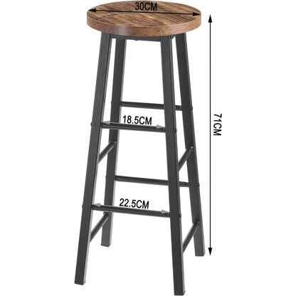 Tabouret de bar, Couleur Du Grain De Bois Rétro pour pièce de vie – vue détaillée 3