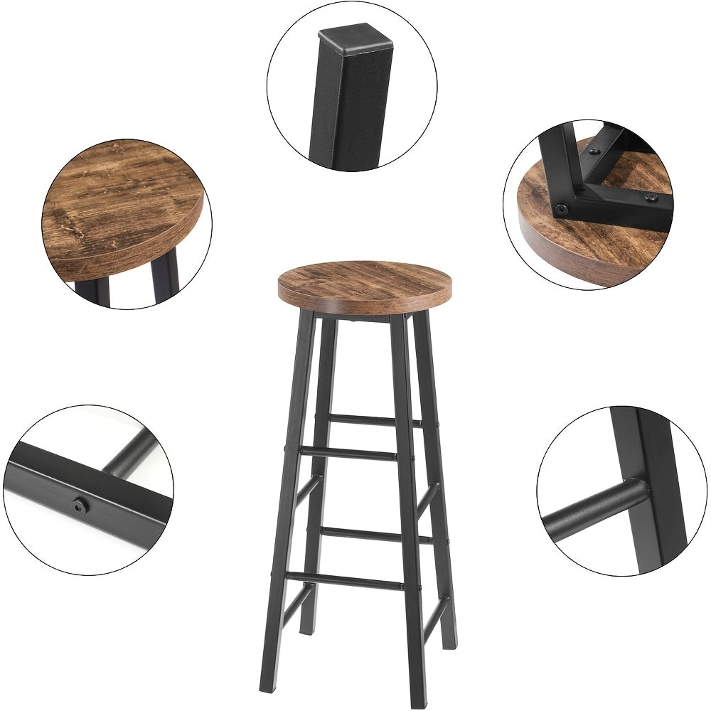 Tabouret de bar, Couleur Du Grain De Bois Rétro pour pièce de vie – vue détaillée 6