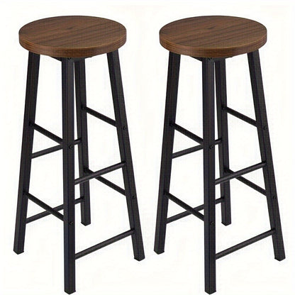 Tabouret de bar, Couleur Du Grain De Bois Rétro pour pièce de vie – vue détaillée 12