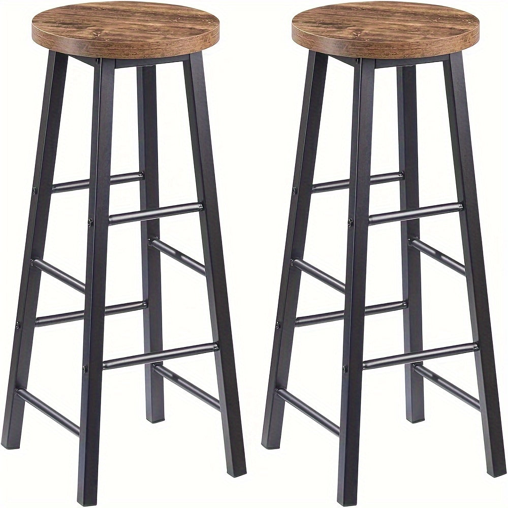 Tabouret de bar, Couleur Du Grain De Bois Rétro pour pièce de vie – vue détaillée 14