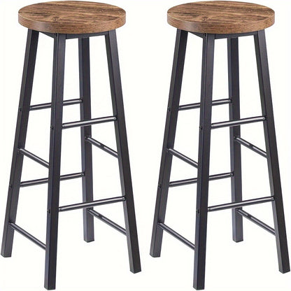 Tabouret de bar, Couleur Du Grain De Bois Rétro pour pièce de vie – vue détaillée 14