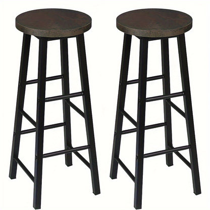 Tabouret de bar, Couleur Du Grain De Bois Rétro pour pièce de vie – vue détaillée 15