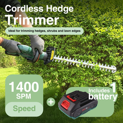 Taille-haie sans fil POSENPRO, 52 cm pour jardin et terrasse – vue détaillée 6