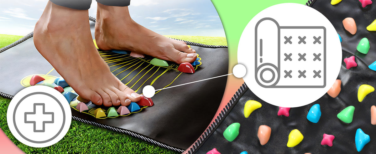 Tapis d'acupression et de relaxation, pliable pour la stimulation des pieds et du dos – vue détaillée 20