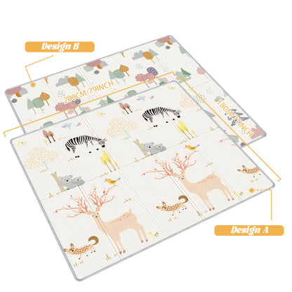 Tapis d'éveil pliable en XPE, 200*180 CM/78.74*70.87 '' pour enfants et salle de jeux – vue détaillée 6