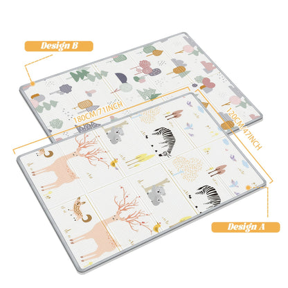 Tapis d'éveil pliable en XPE, 200*180 CM/78.74*70.87 '' pour enfants et salle de jeux – vue détaillée 7