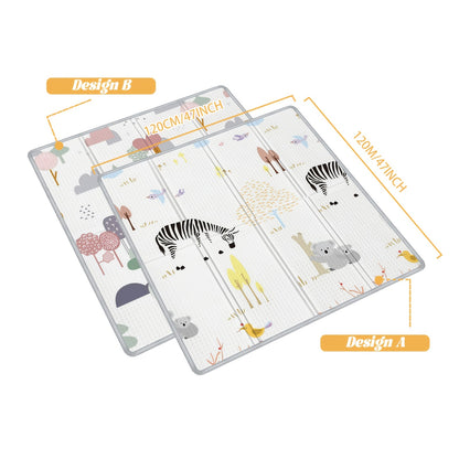 Tapis d'éveil pliable en XPE, 200*180 CM/78.74*70.87 '' pour enfants et salle de jeux – vue détaillée 8