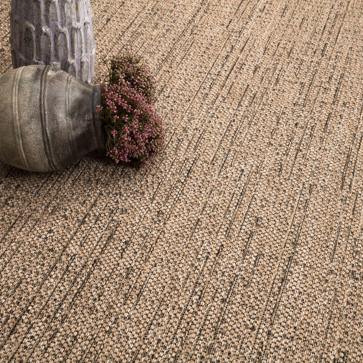 Tapis d'extérieur moderne, Beige brun pour salon et maison – vue détaillée 7