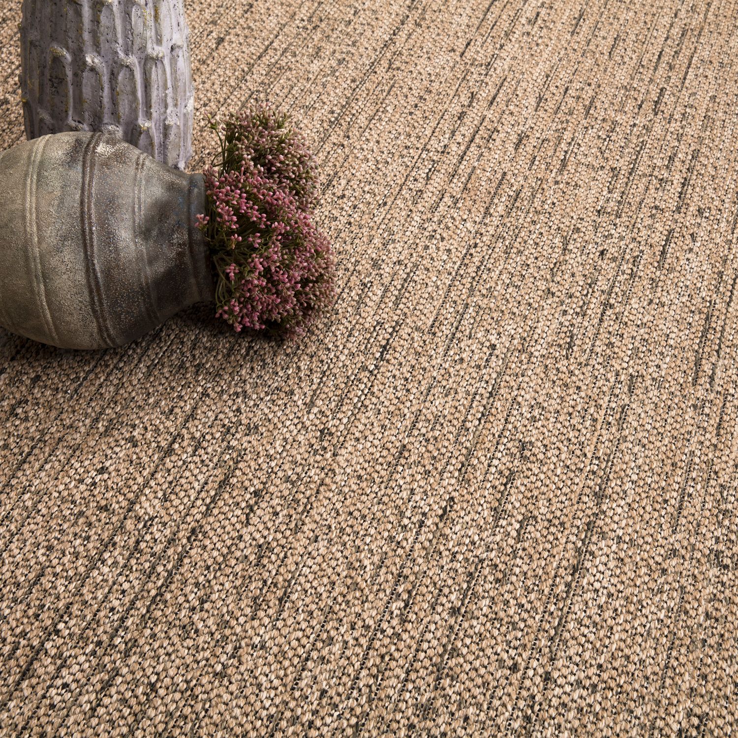 Tapis d'extérieur moderne, Beige brun pour salon et maison – vue détaillée 7