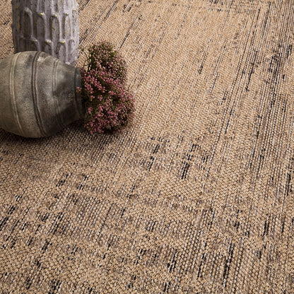 Tapis d'extérieur moderne, Beige brun pour salon et maison – vue détaillée 12