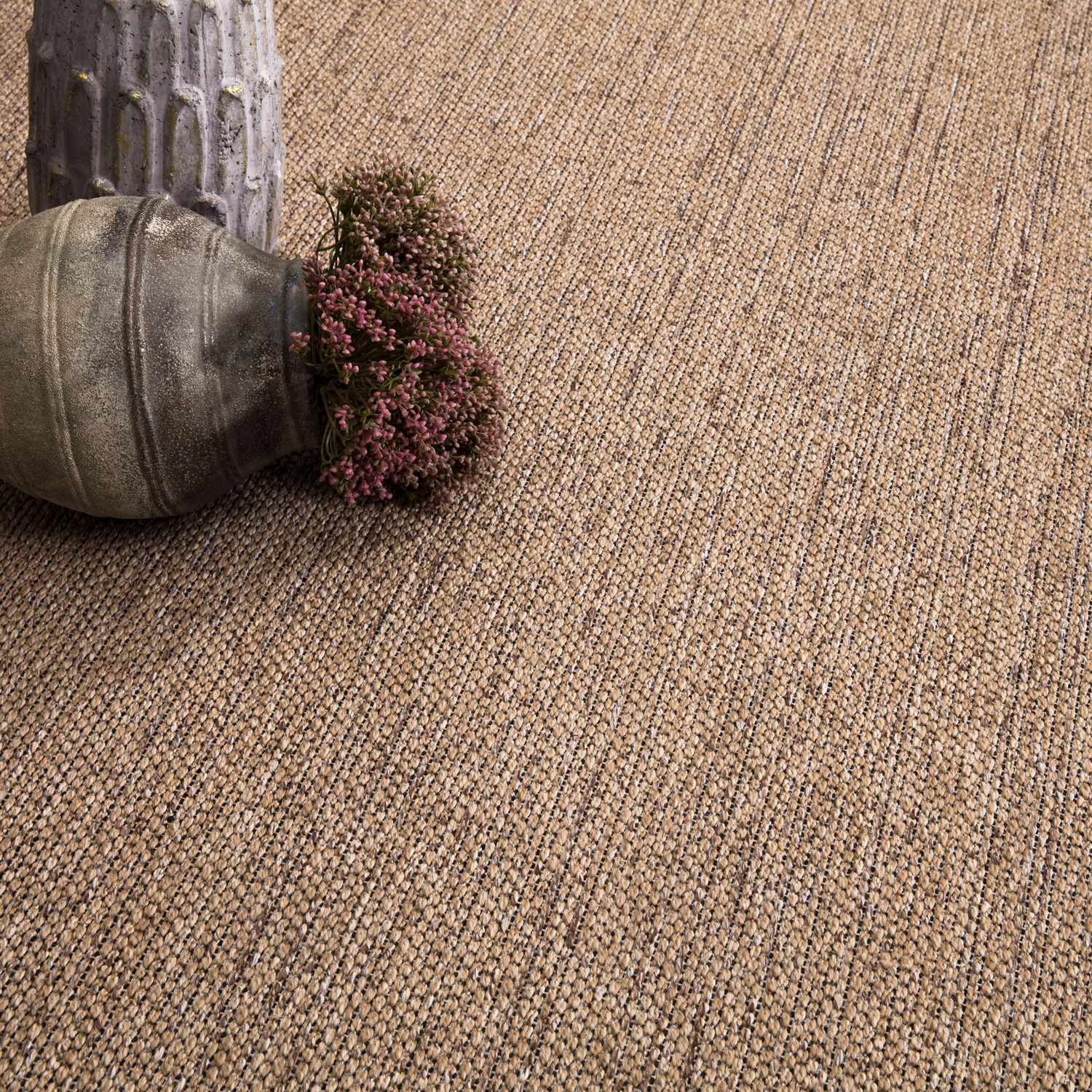 Tapis d'extérieur moderne, Beige brun pour salon et maison – vue détaillée 16