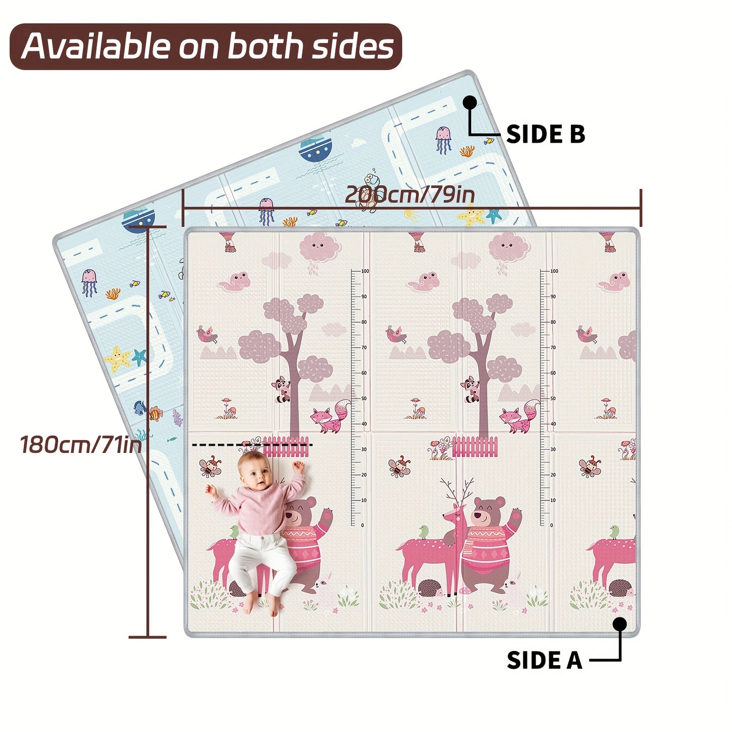 Tapis de jeu double face, pliable pour camping et voyage – vue détaillée 10
