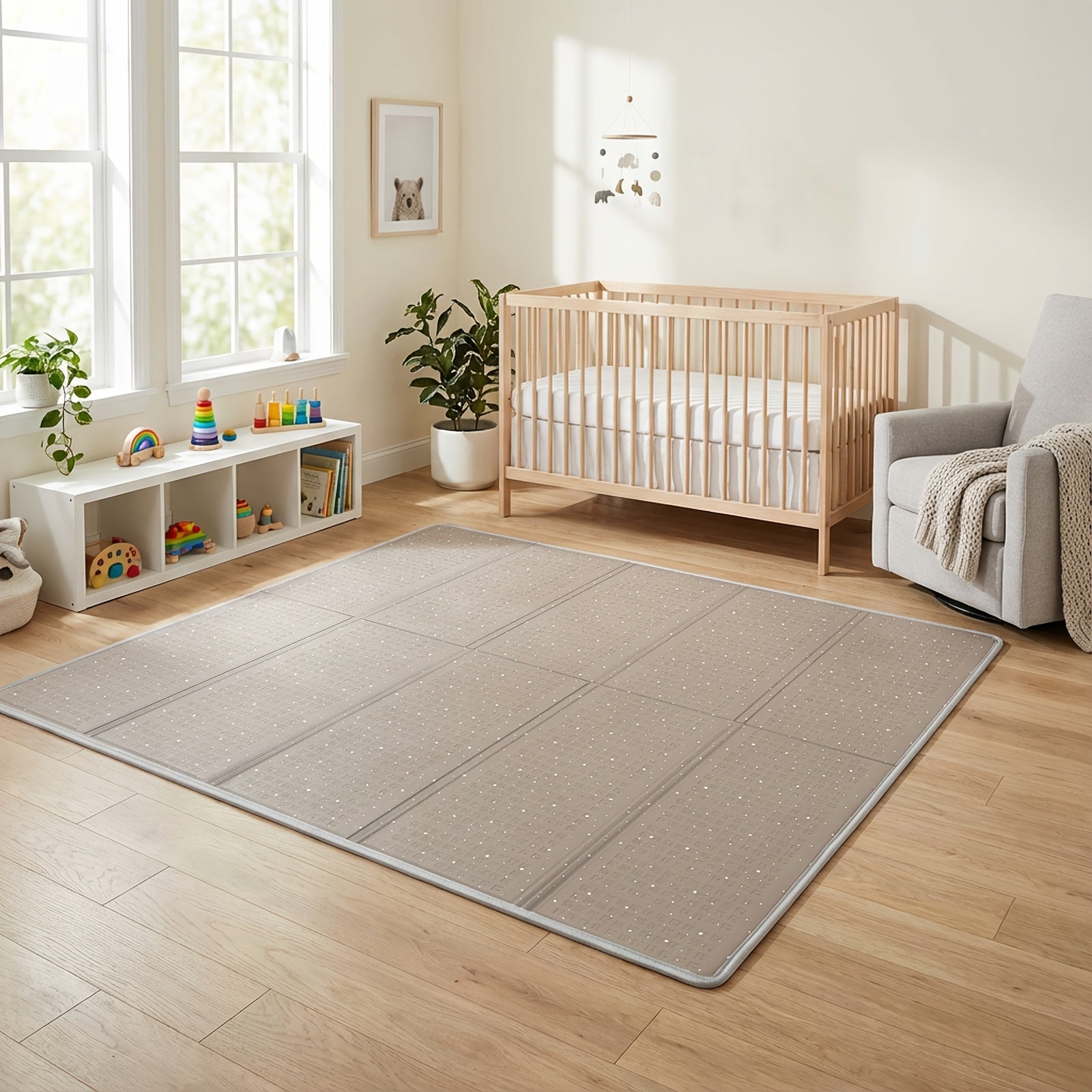 Tapis de jeu pliable, 200*180 CM/78.74*70.87 '' pour bébé en XPE et à l'extérieur – vue principale